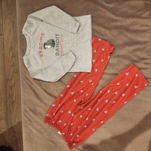 Kids Pajamas Set - Gray and Red